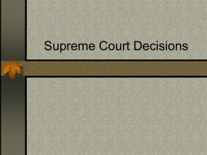 Supreme Court Decisions - Senior