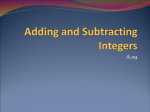 Adding and Subtracting Integers Methods