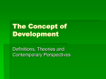 The Concept of Development