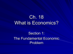 Ch. 18 What is Economics?