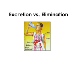 Excretion vs. Elimination Excretion vs. Elimination