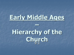 Early Middle Ages – Hierarchy of the Church