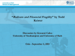“Bailouts and Financial Fragility” by Todd Keister