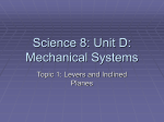 Science 8: Unit D: Mechanical Systems