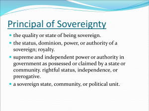 Principal of Sovereignty