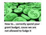 How to… spend your budget cause we are not allowed to fudge-it