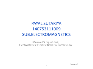 Coulomb`s law