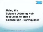 SLH and Earthquakes - Science Learning Hub