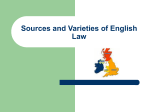 sources of English Law
