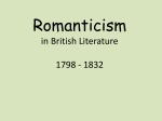 Romanticism in British Literature 1798