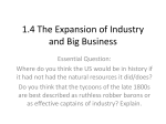 1.4 The Expansion of Industry and Big Business
