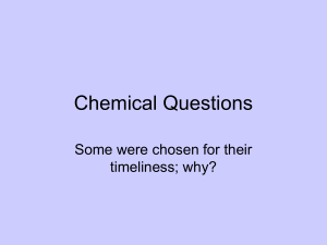 Chemical Questions