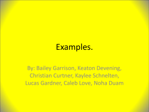 Examples. - algebra