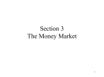 Section 3 The Money Market