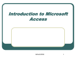 Introduction to Microsoft Access - doc-developpement