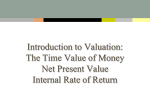 Introduction to Valuation: The Time Value of Money