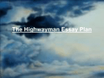 The Highwayman Essay Plan