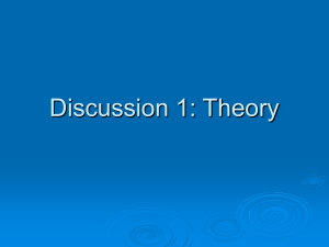 Discussion 1: Theory - UCI Social Sciences