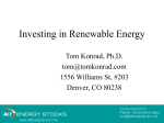 Introduction to Investing In Renewable Energy here