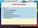 Section 3 Empires of China and India The Mauryan Empire