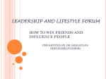 leadership and lifestyle forum how to win friends and influence