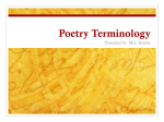 Poetry Terminology