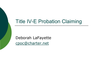 Title IV-E Time Study - Chief Probation Officers of California
