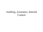 Auditing, Assurance, Internal Control