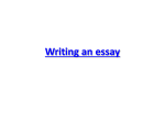 Writing a term essay