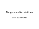 Mergers and Acquisitions - Yale School of Management
