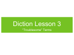Diction Lesson 3