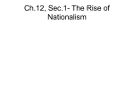 Ch.12, Sec.1- The Rise of Nationalism