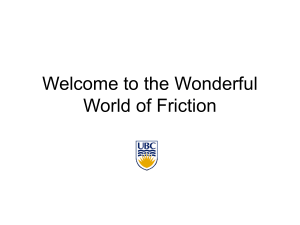 Welcome to the Wonderful World of Friction