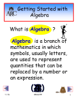 algebraic expression