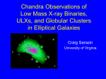 Chandra Observations of Low Mass X