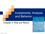 Investments: Analysis and Behavior