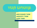 verb endings