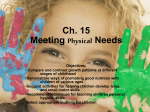 Ch. 15 Meeting Physical Needs Objectives