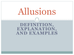 Allusions - PattyEnglishClass