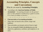Accounting Principles, Concepts and Conventions