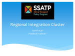 Regional Integration Component for a future SSATP