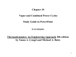 Chapter 10: Vapor and Combined Power Cycles