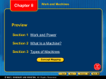 Ch 8 ppt: Work and Machines