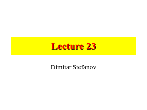 Lecture 23