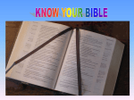 Know Your Bible - Know Lord Jesus