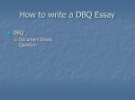 How to write a DBQ Essay - morganhighhistoryacademy.org