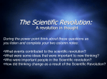 The scientific revolution