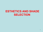 esthetics and shade selection