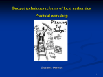 Budget techniques reforms of local authorities