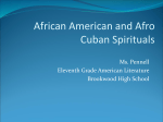 African American and Afro Cuban Spirituals